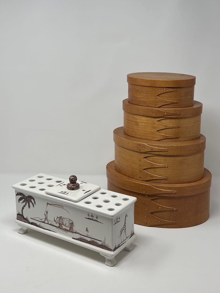 Hand Painted Desk Brick by Deborah Sears, Isis Ceramics, Oxford England