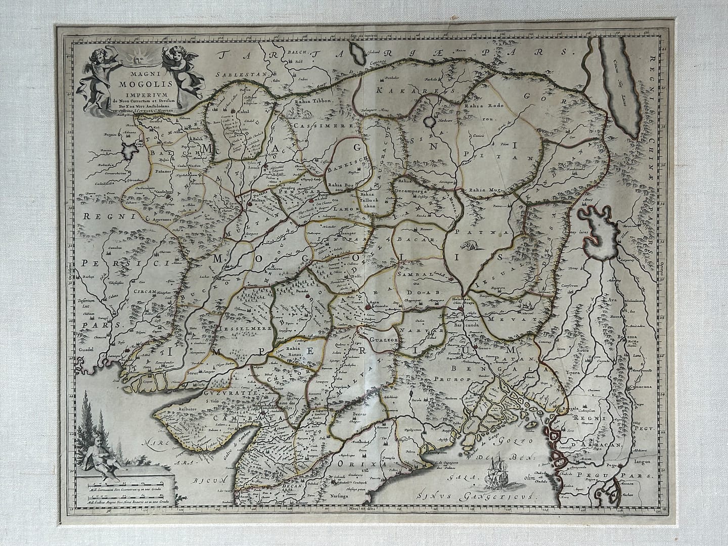 Magni Mogolis Imperium, Map Depicting the Mughal Empire in India, c ...