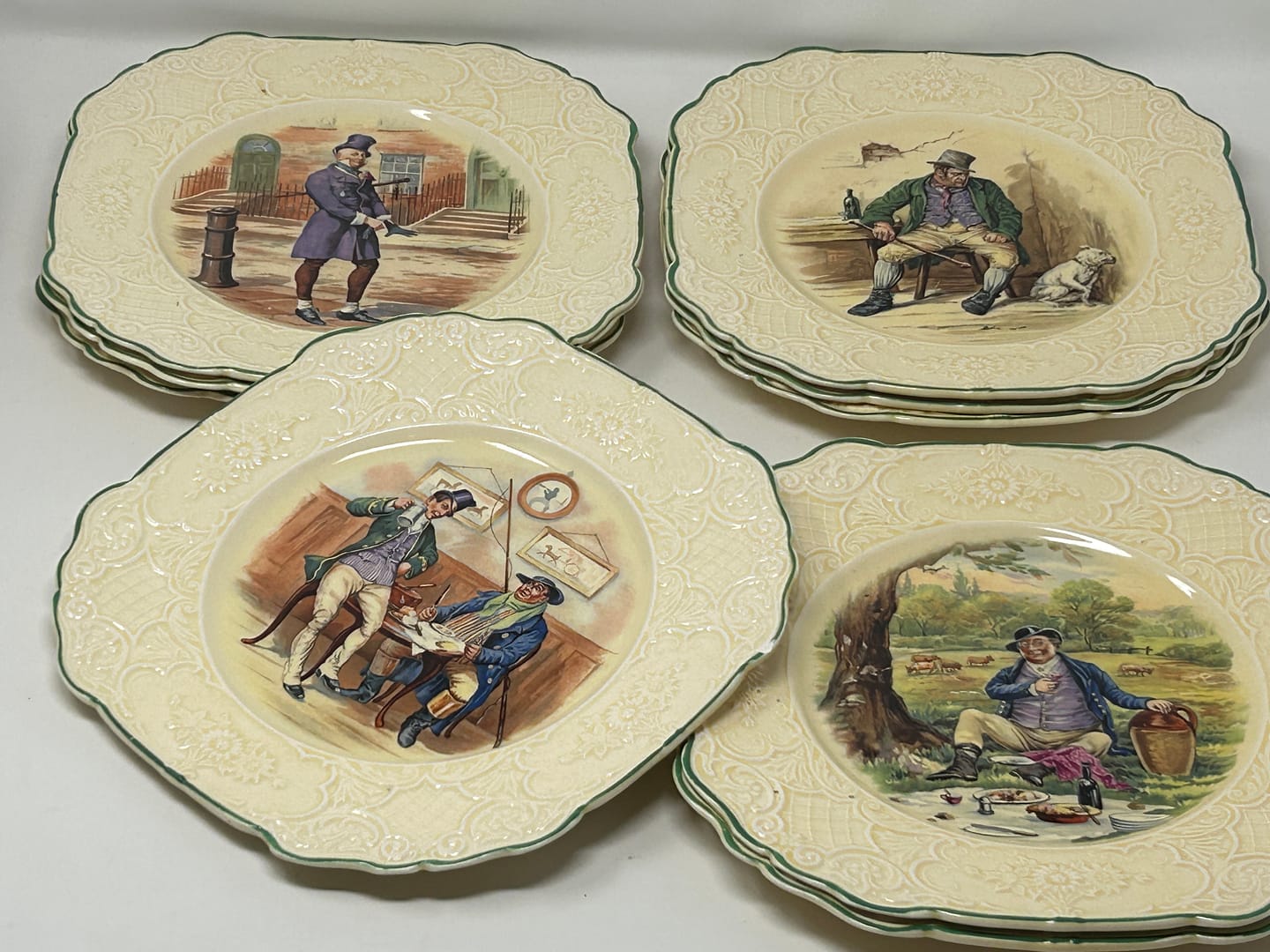Queensware Identification Wedgwood Queensware Charles Dickens Character Plates, Set of Nine ...