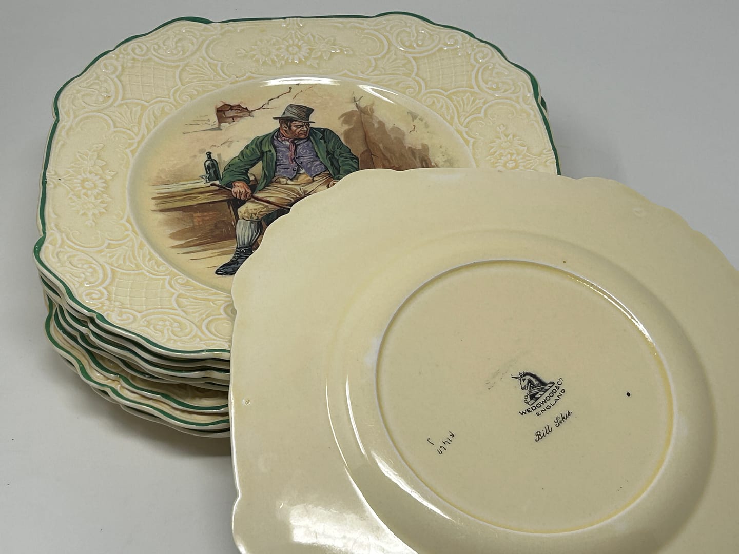 Queensware Identification Wedgwood Queensware Charles Dickens Character Plates, Set of Nine ...