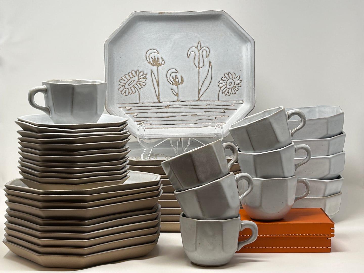 Rare Gordon and Jane Martz for Marshall Studios Octagonal Floral